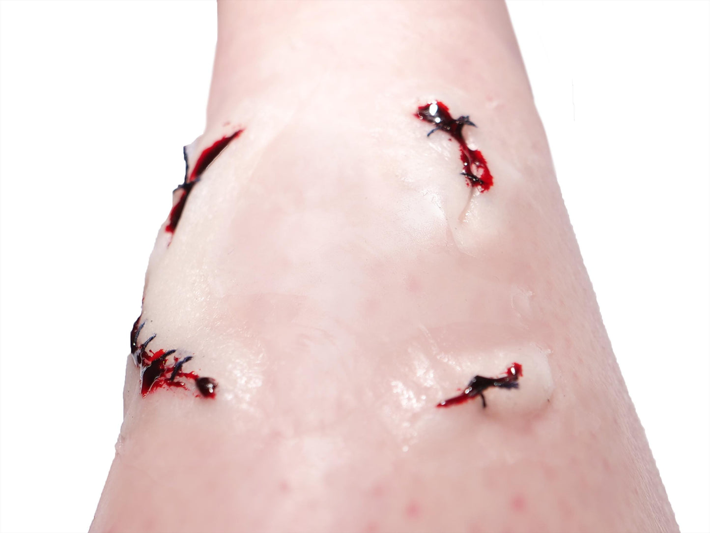 Stitched Silicone Animal Bite Injury Prosthetic – Realistic SFX Wound for Halloween & Film Makeup