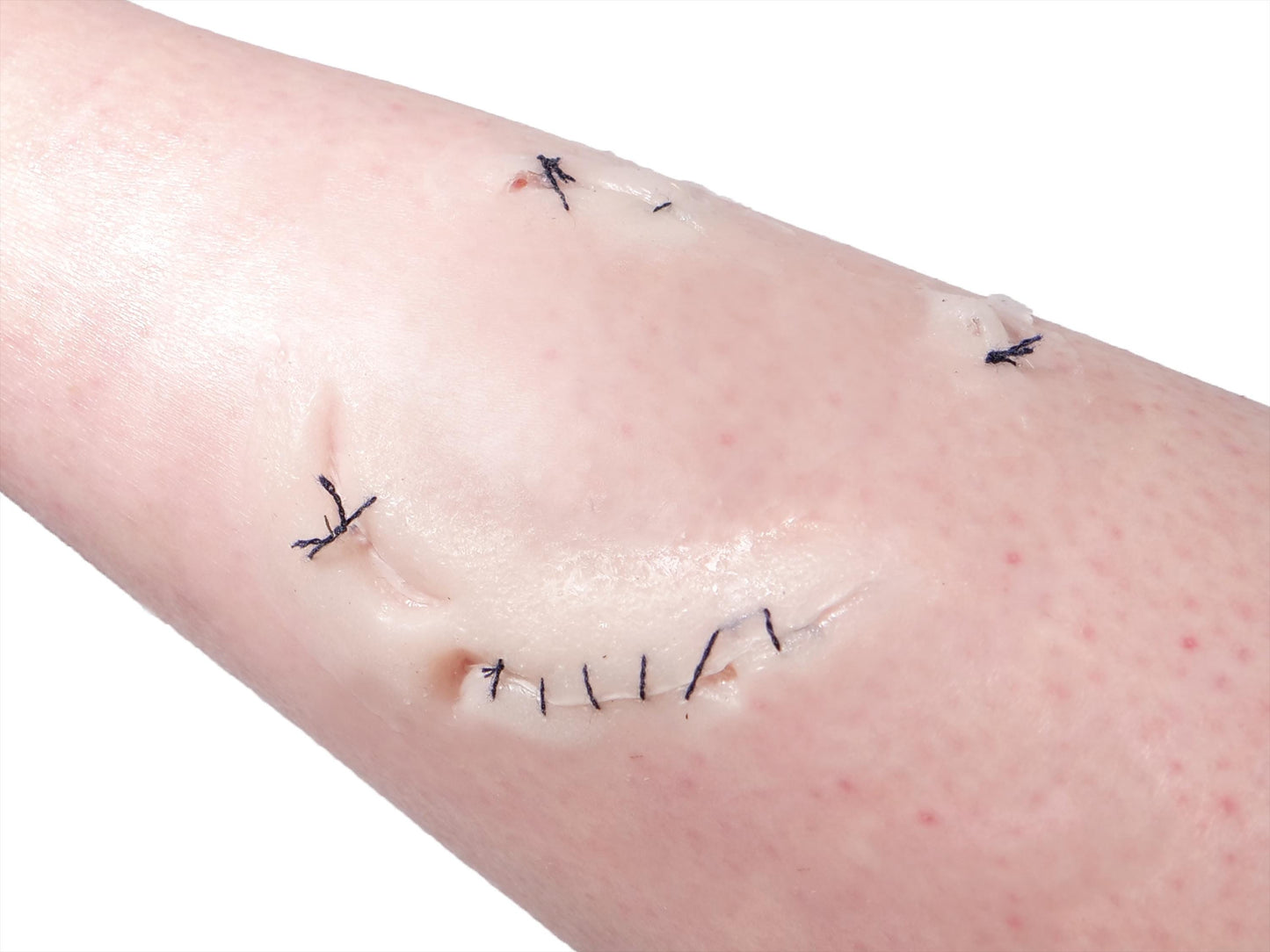 Stitched Silicone Animal Bite Injury Prosthetic – Realistic SFX Wound for Halloween & Film Makeup