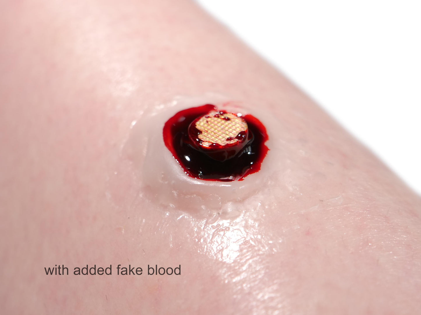 Silicone Gunshot with Bullet in Skin Prosthetic – Realistic SFX Wound for Halloween & Film Makeup