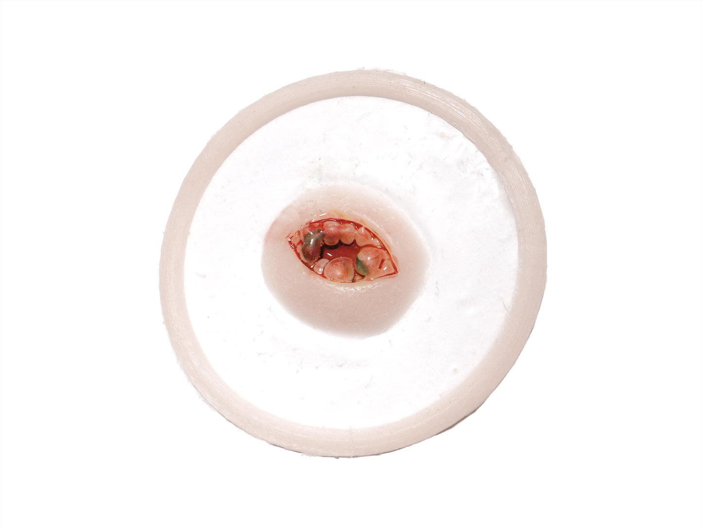 Pre-Painted Silicone Gouged Eye Prosthetic – Realistic SFX Wound for Halloween & Film Makeup