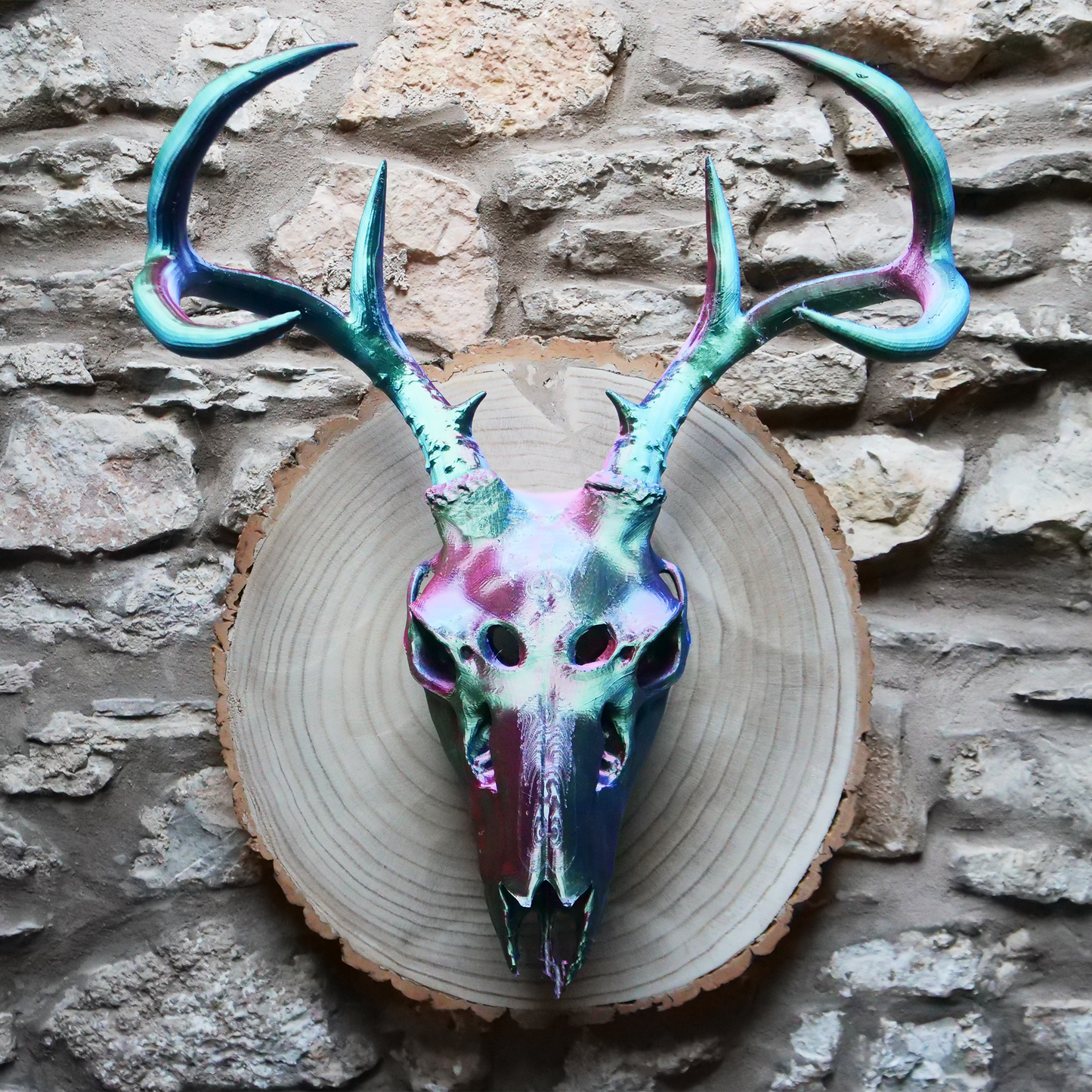 Gothic Faux Deer Skull Mask & Wall Mount