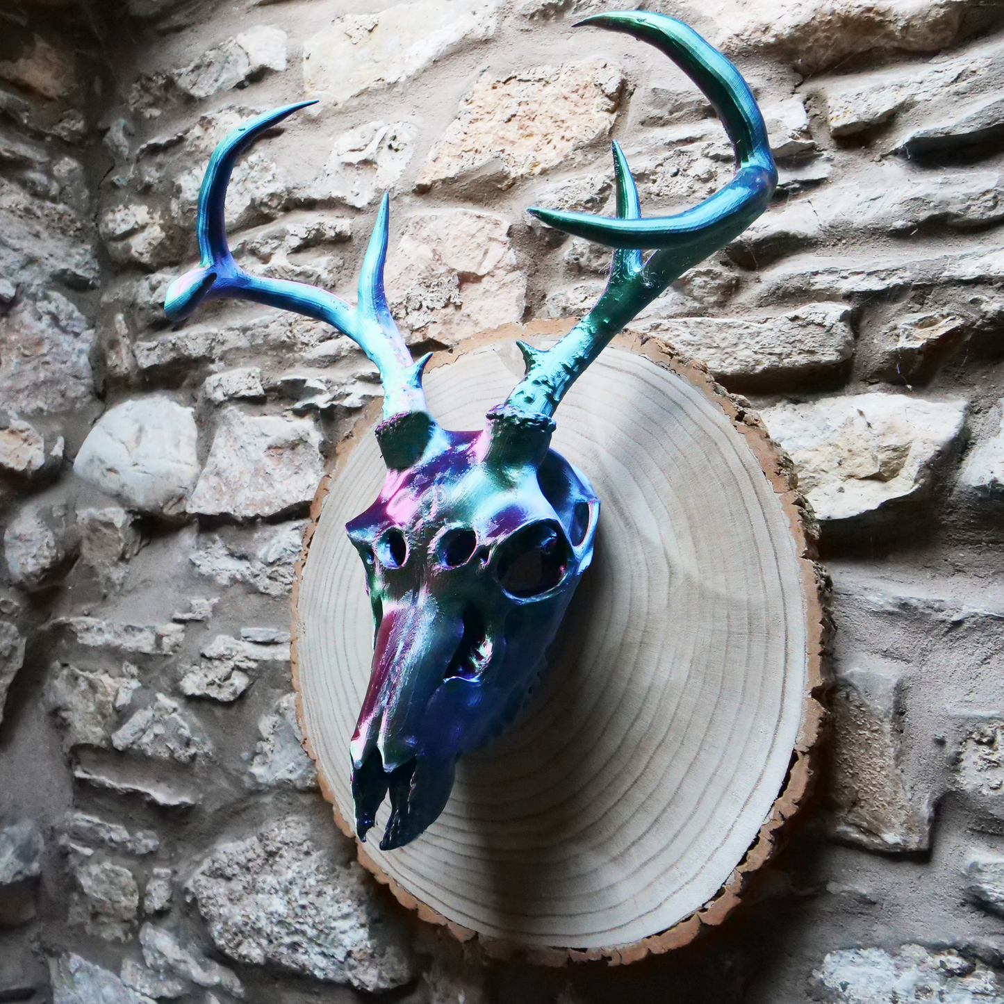 Gothic Faux Deer Skull Mask & Wall Mount