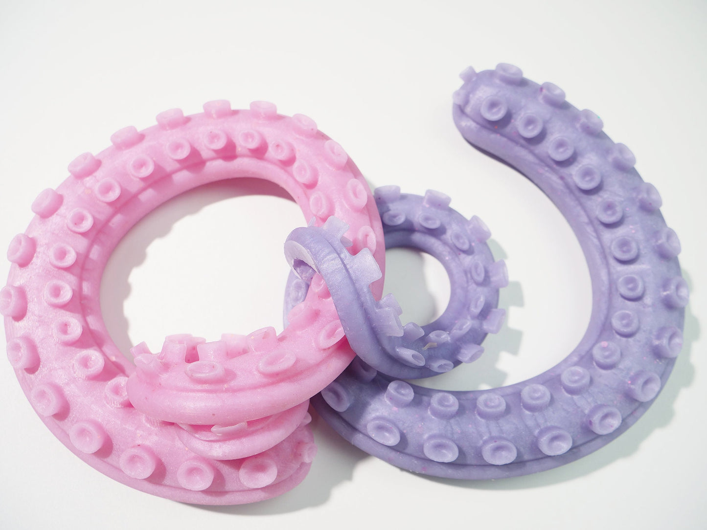 Pastel Glitter Silicone Tentacle Prop