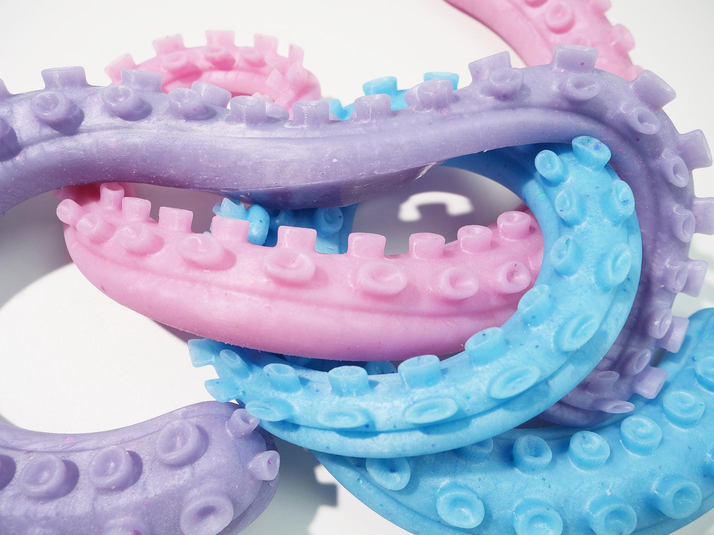 Large Pastel Glitter Silicone Tentacle Prop