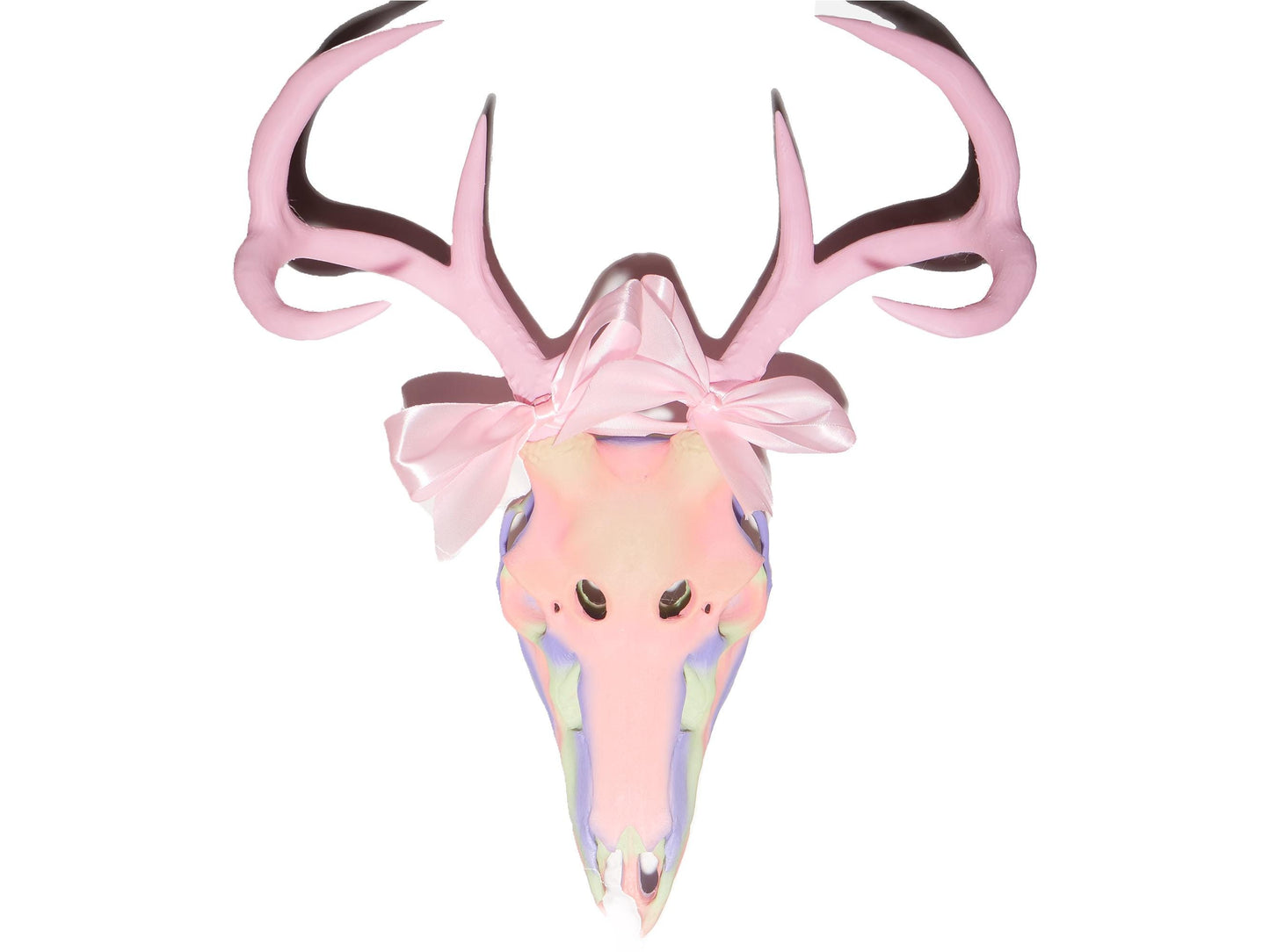 Candy Deer Skull Mask: Pastel Goth Alt Cosplay, Halloween Decor