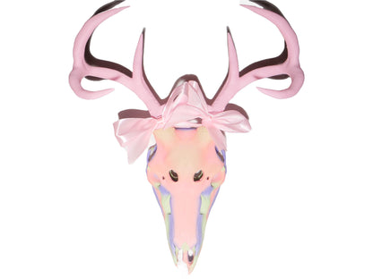 Candy Deer Skull Mask: Pastel Goth Alt Cosplay, Halloween Decor