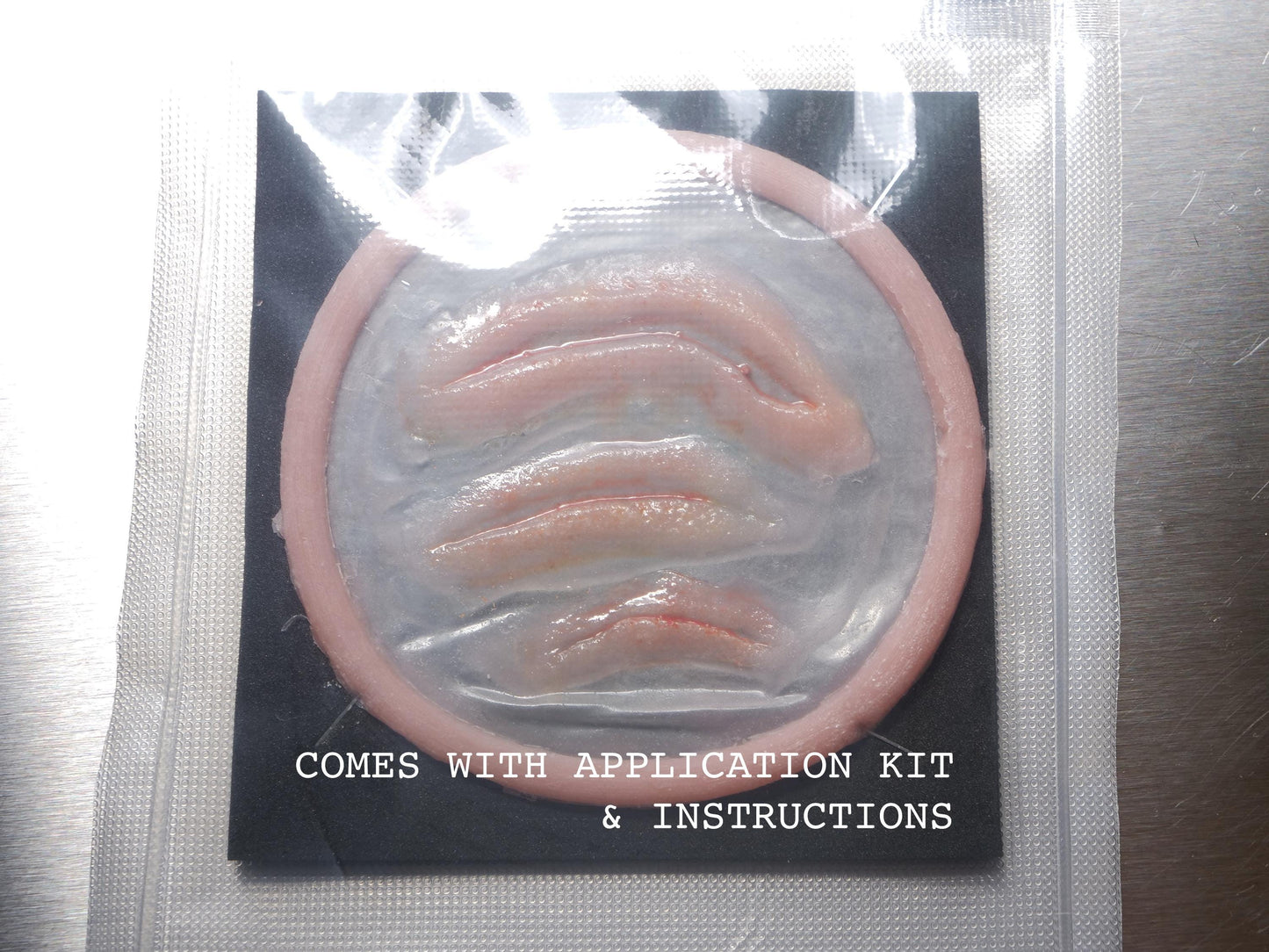 Claw Scratch Prosthetic - Multi-Talon Flesh Rend with Layered Trauma & Hemorrhagic Detailing