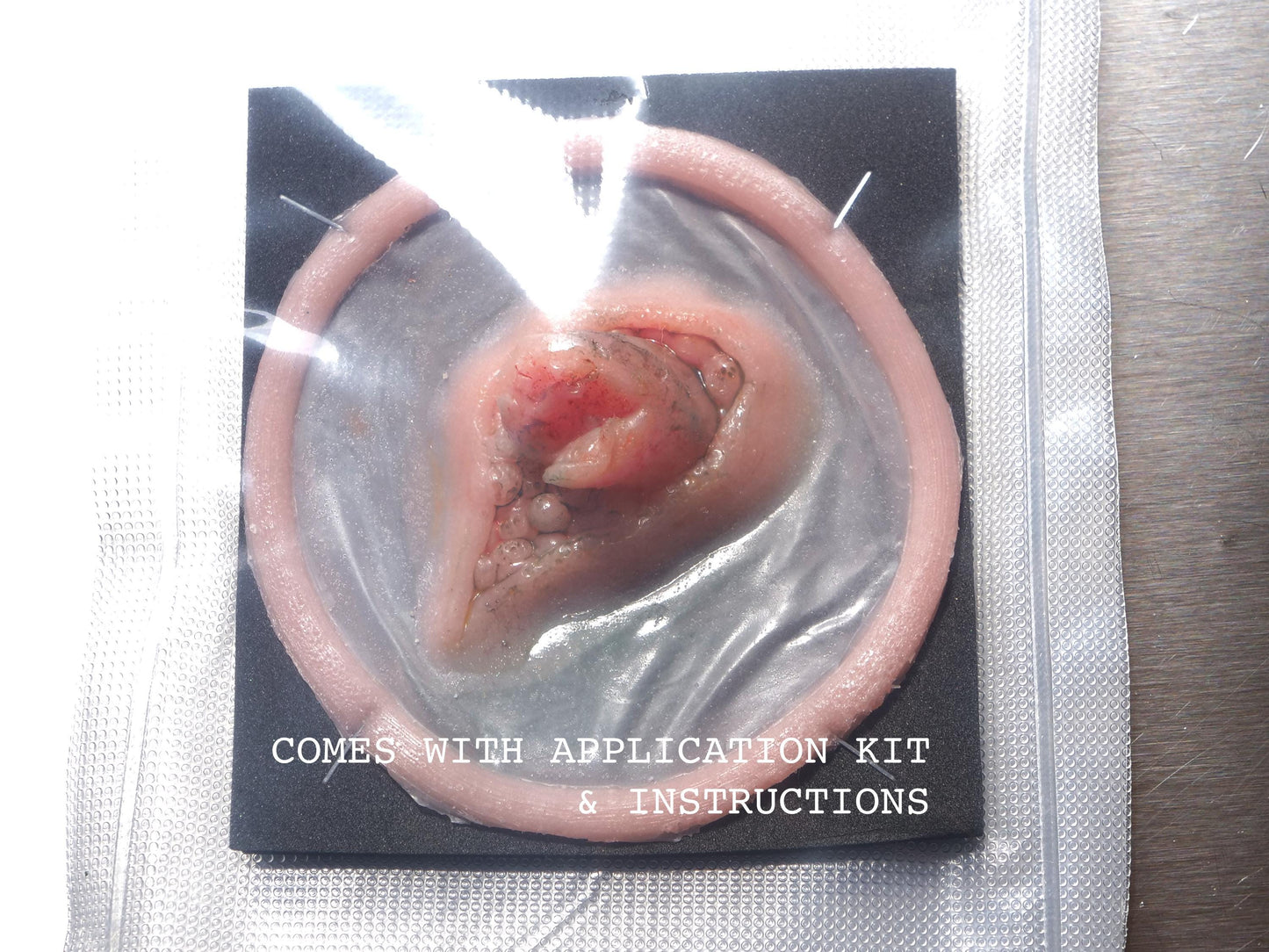 Broken Bone Prosthetic - Exposed Bone & Soft Tissue Rupture with Multi-Layer Trauma Simulation